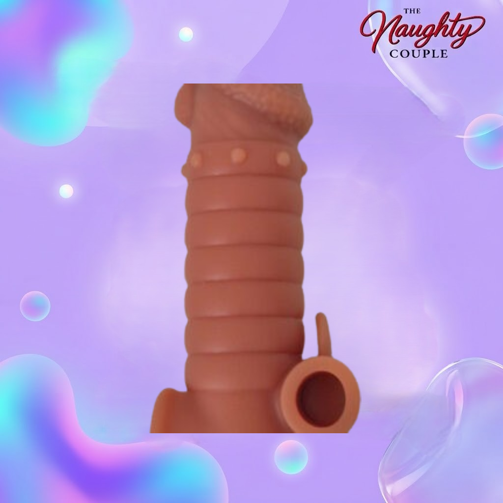 Ribbed Vibrating Cock Sleeve Penis Enhancer