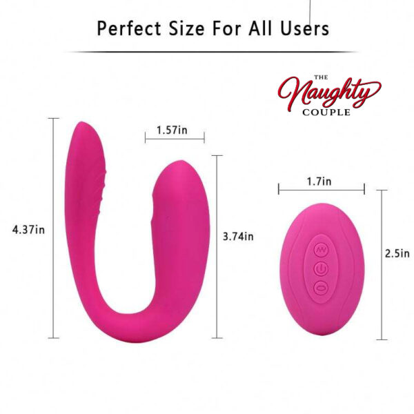 U-Shape Remote-Controlled Vibrator with Suction